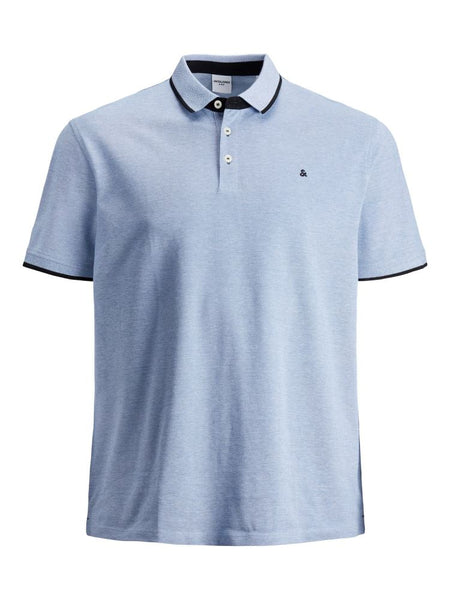 JACK & JONES PLUSS - POLO SHIRT MALE KNIT CO100 - COBALTO
