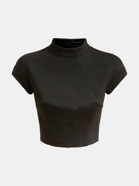 GUESS DONNA - SS FRANCESCA TOP - NERO