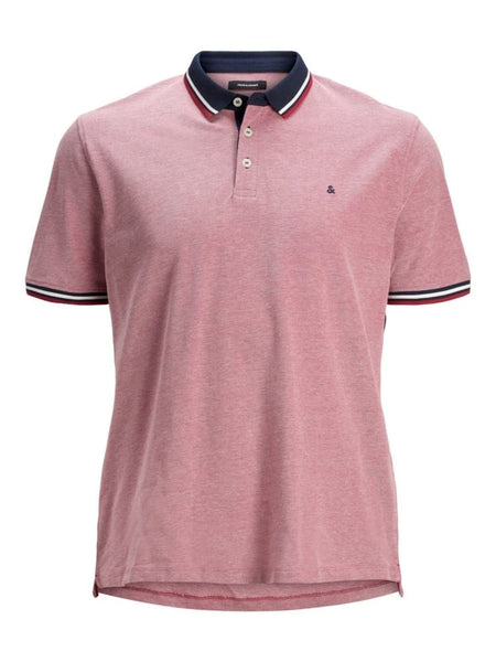 JACK & JONES PLUSS - POLO SHIRT MALE KNIT CO100 - CORALLO