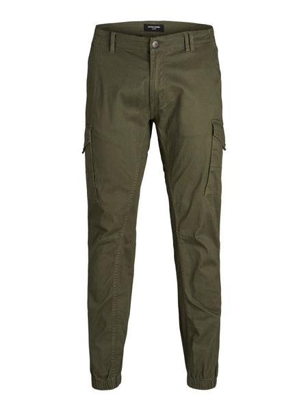 JACK & JONES PLUSS - PANTS MALE WOV OCO98/EA2 - VERDE OLIVA