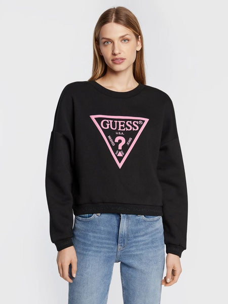 GUESS DONNA - ROXI SWEATSHIRT - NERO