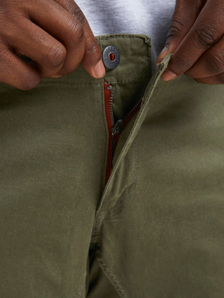 JACK & JONES PLUSS - PANTS MALE WOV OCO98/EA2 - VERDE OLIVA