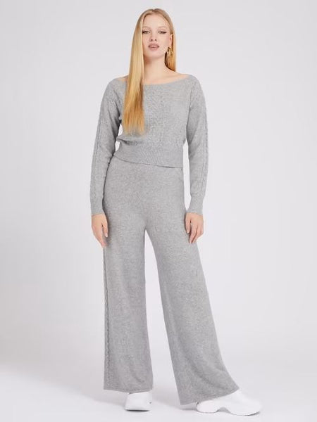 GUESS DONNA - ES LS TERESA MIXED CABLE SWTR - GRIGIO