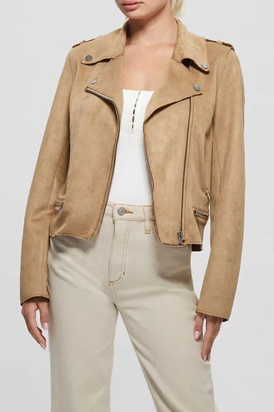 GUESS DONNA - MON ICA JACKET - BEIGE