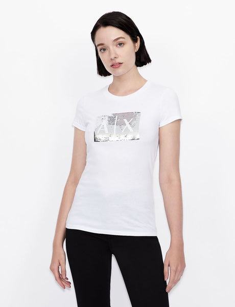 ARMANI EXCHANGE DONNA - T-SHIRT - BIANCO