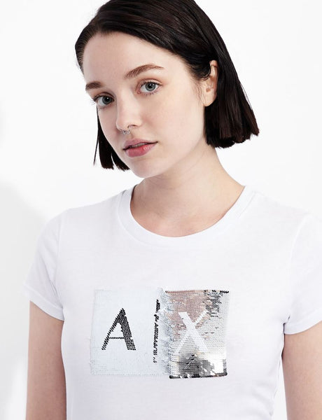 ARMANI EXCHANGE DONNA - T-SHIRT - BIANCO