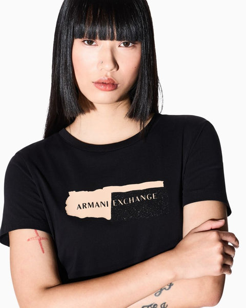 ARMANI EXCHANGE DONNA - T-SHIRT - NERO
