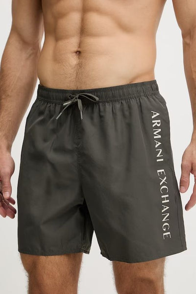 ARMANI EXCHANGE UOMO - BOXER BEACHWEAR - NERO