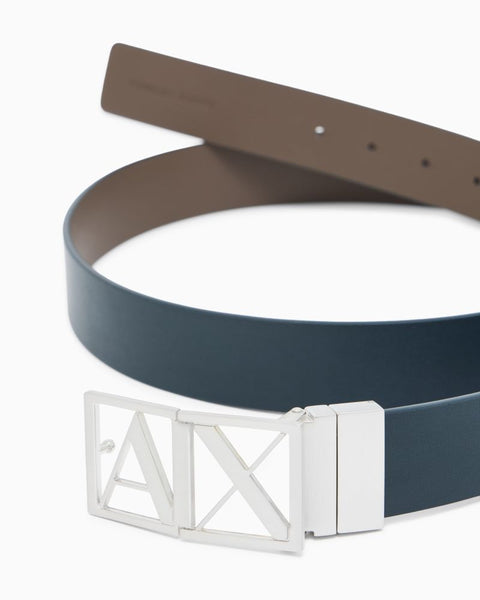 ARMANI EXCHANGE UOMO - PLATE BELT - BLU