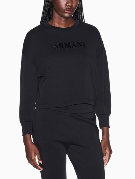 ARMANI EXCHANGE DONNA - SWEATSHIRT - NERO