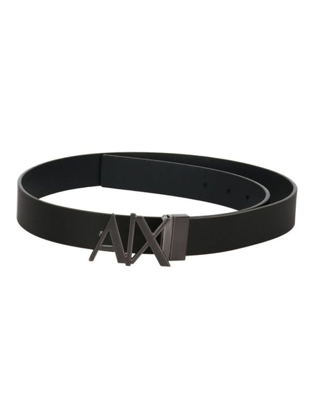 ARMANI EXCHANGE UOMO - PLATE BELT - BLU/COCCIO