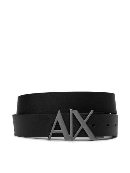 ARMANI EXCHANGE UOMO - PLATE BELT - BLU/COCCIO