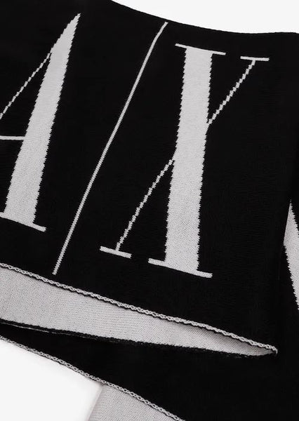 ARMANI EXCHANGE DONNA - WOMAN'S SCARF - NERO/B.CO