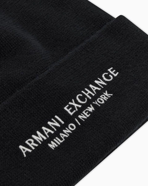 ARMANI EXCHANGE UOMO - BEANIE HAT - NERO