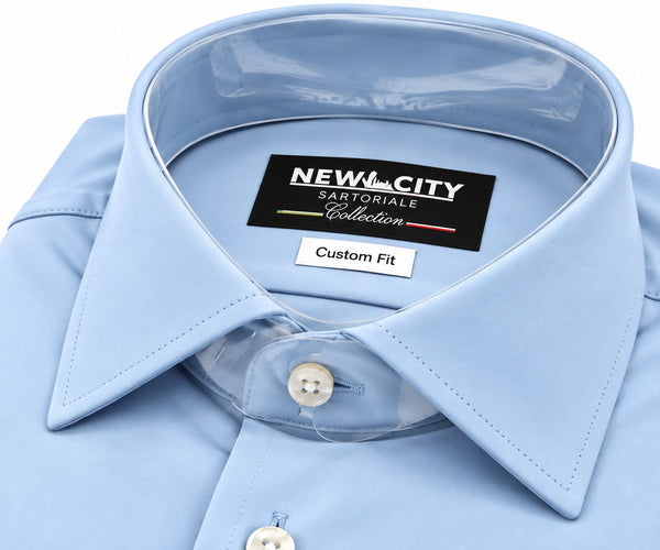 MIRCAM - CAMICIA TECNICA NO STIRO - AZZURRO