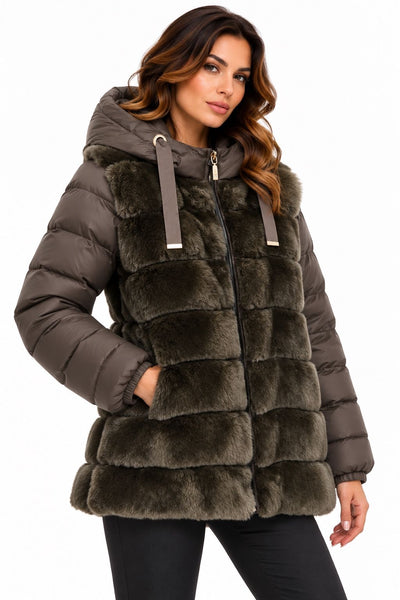 CITY LIFE FASHION DONNA - ECO PIUMINO PELLICCIA - MARRONE