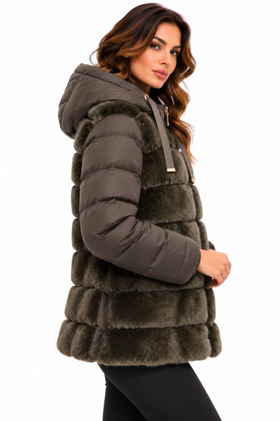 CITY LIFE FASHION DONNA - ECO PIUMINO PELLICCIA - MARRONE
