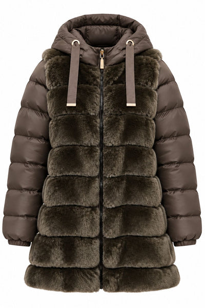 CITY LIFE FASHION DONNA - ECO PIUMINO PELLICCIA - MARRONE
