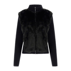 GUESS DONNA - LS FUR MIX ZIP FRNT MILA CARDI - UNICA