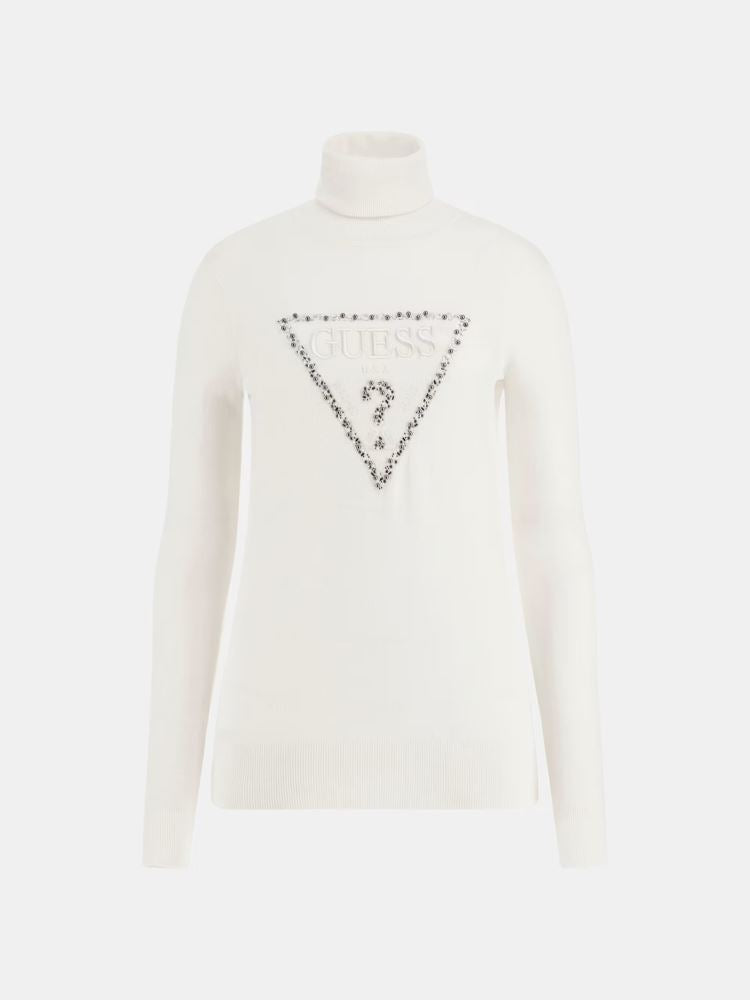 GUESS DONNA - PIPER TRIANGLE LOGO TN LS SWTR - UNICA