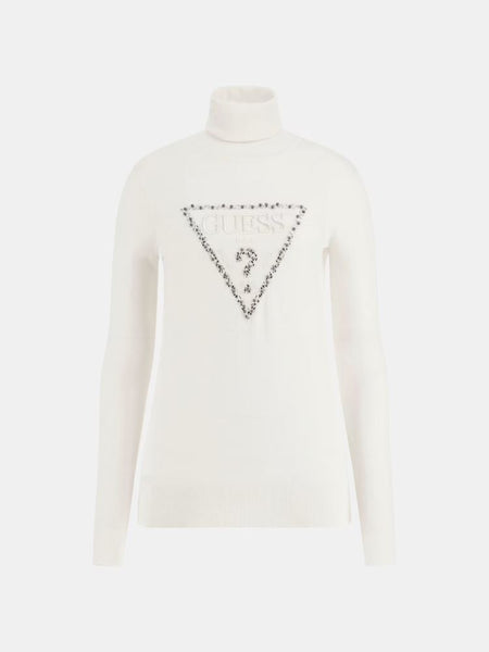 GUESS DONNA - PIPER TRIANGLE LOGO TN LS SWTR - UNICA