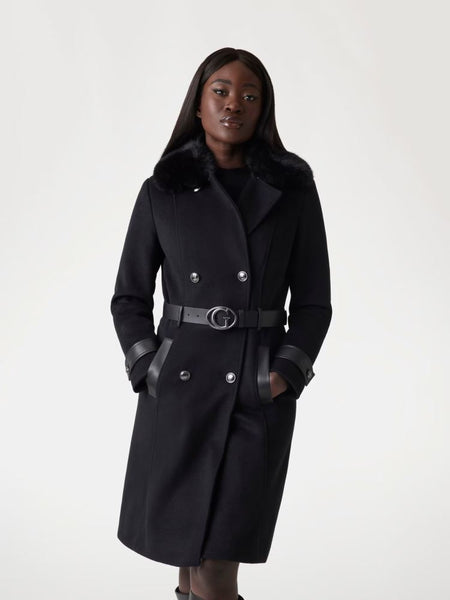 GUESS DONNA - AMELIA DOUBLE BREAST BELT COAT - UNICA